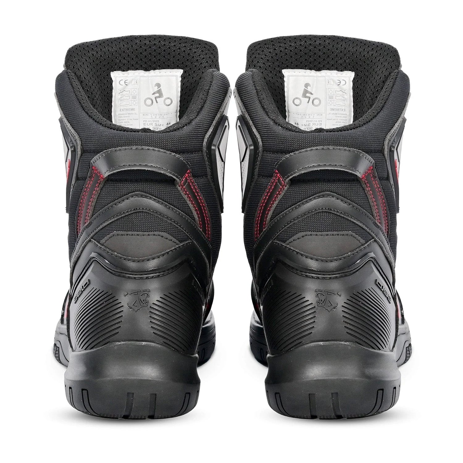 BELA EXTREME FORCE URBAN MOTORCYCLE LADY BOOTS BLACK GREY RED