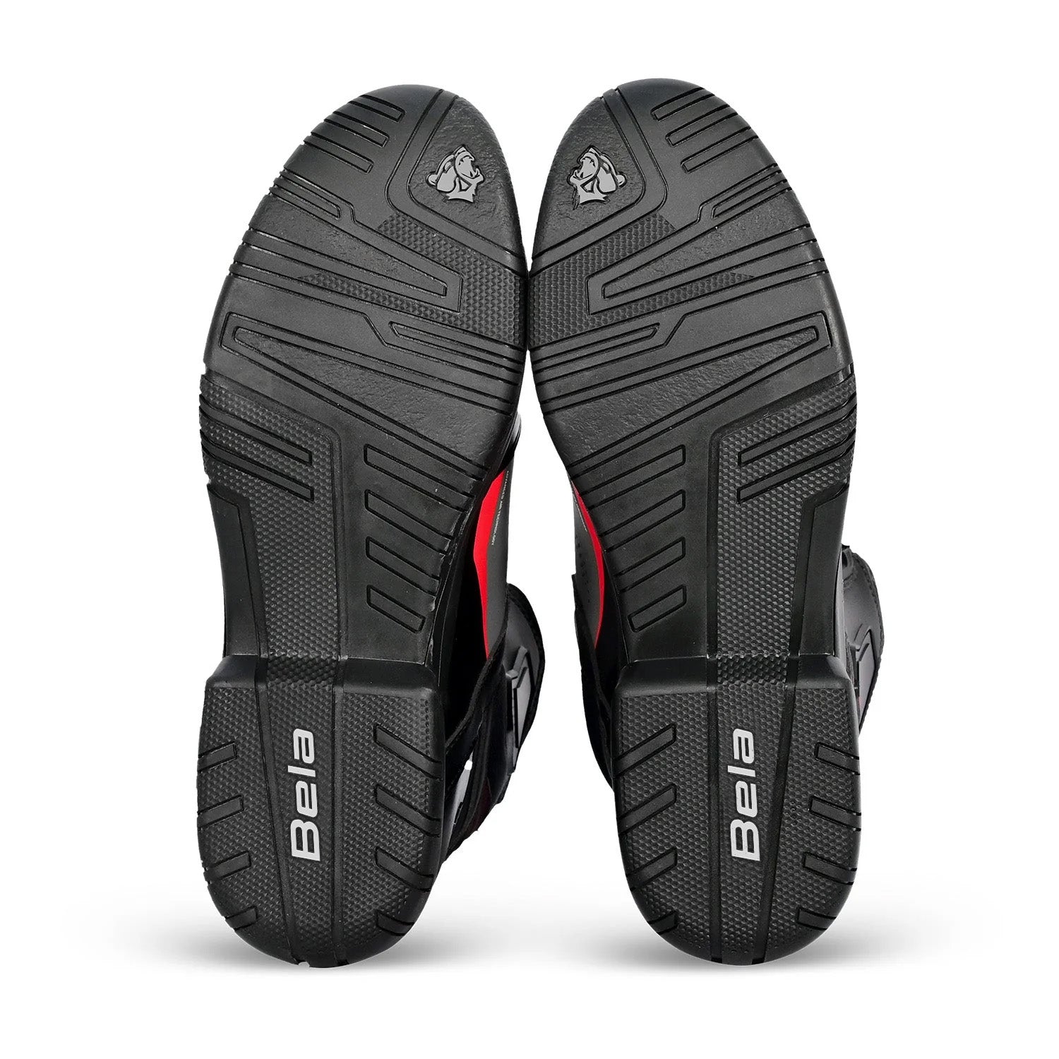 BELA EXTREME FORCE URBAN MOTORCYCLE BOOTS BLACK GREY RED