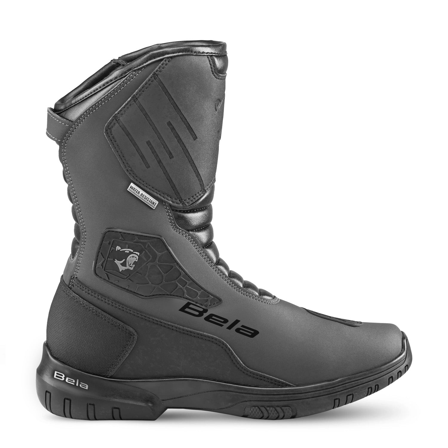BELA Gladiator Touring Motorcycle Leather Boots Black/Grey