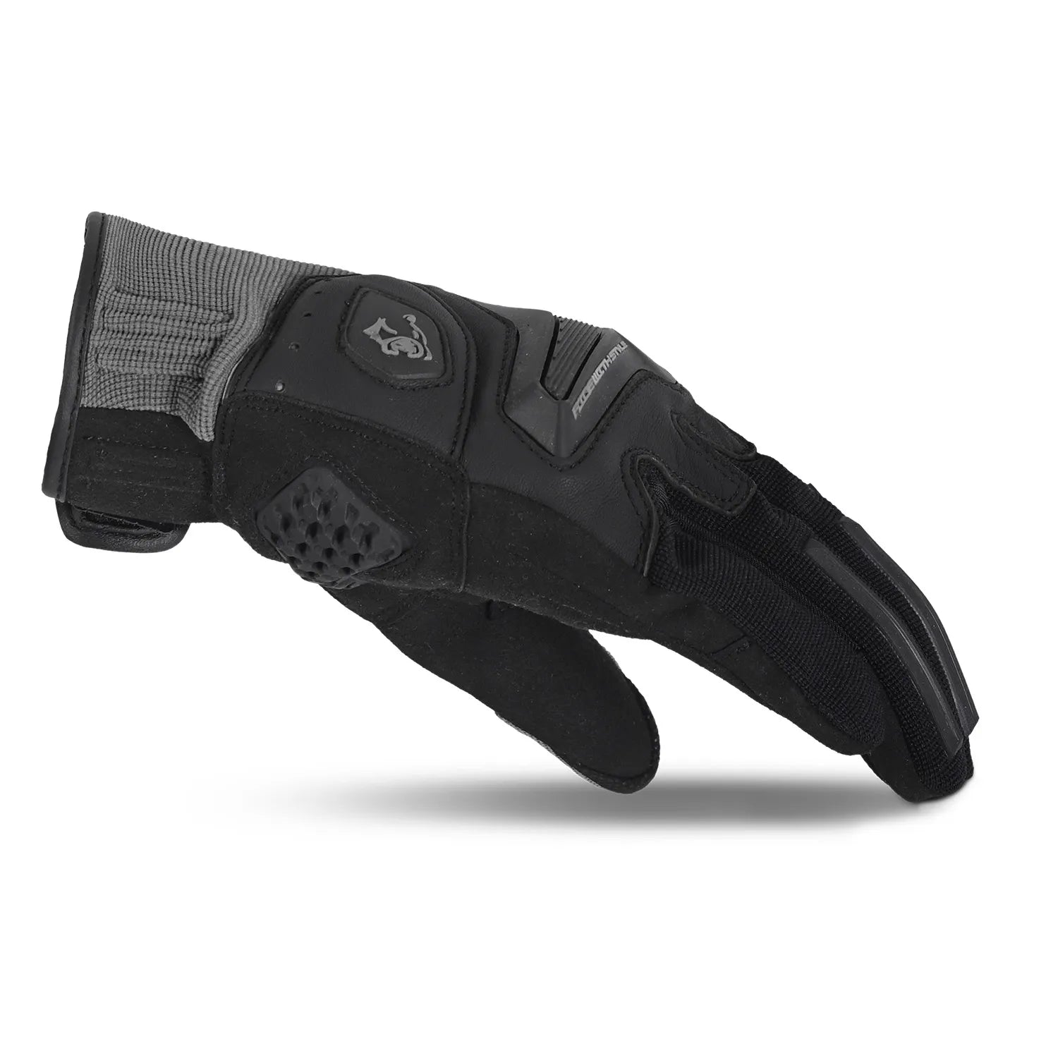 BELA Star Motorcycle Gloves Dark Grey Black