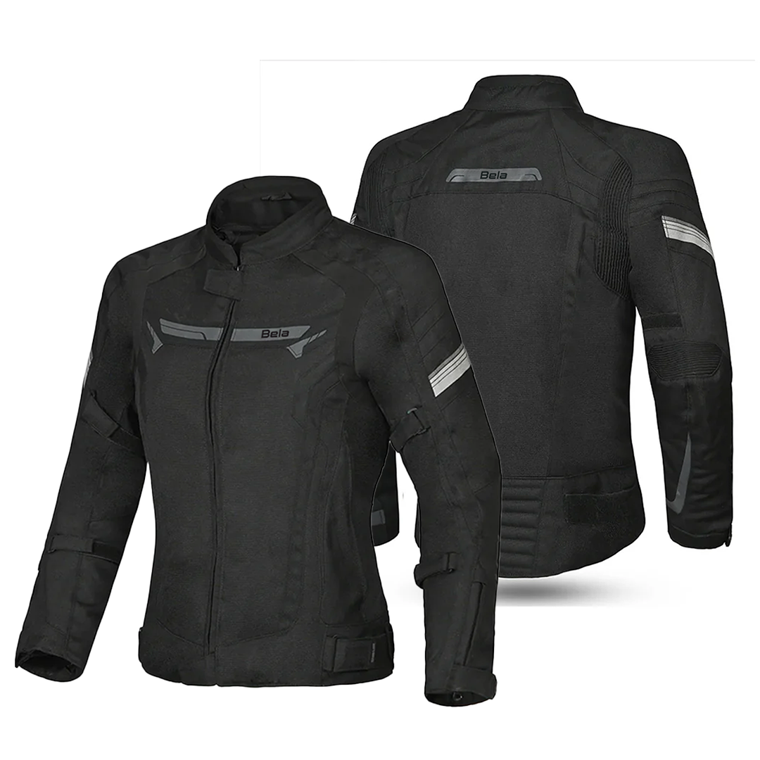 Bela Highland Lady Motorcycle Jacket Black Grey