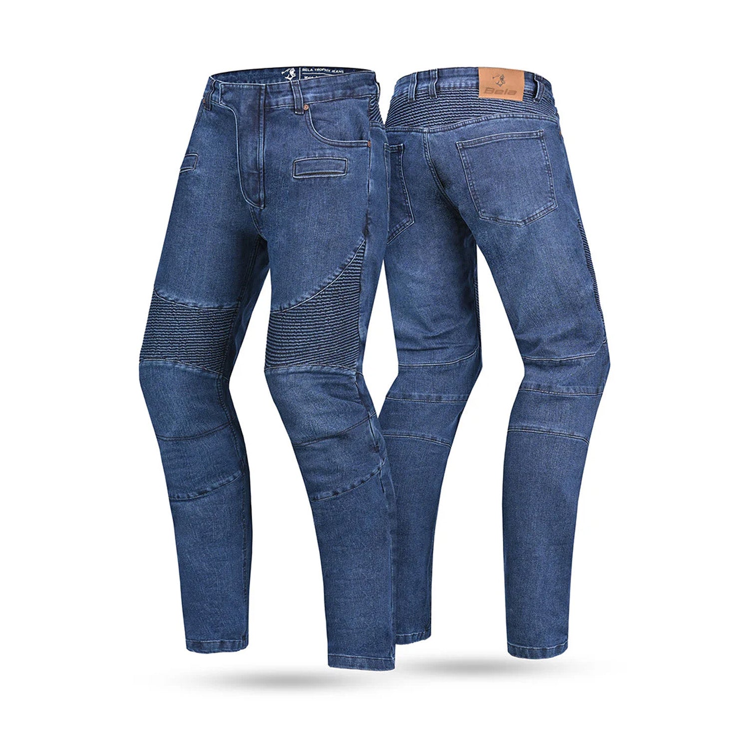 BELA KEVLAR TROPHY MEN MOTORCYCLE JEANS 34L BLUE