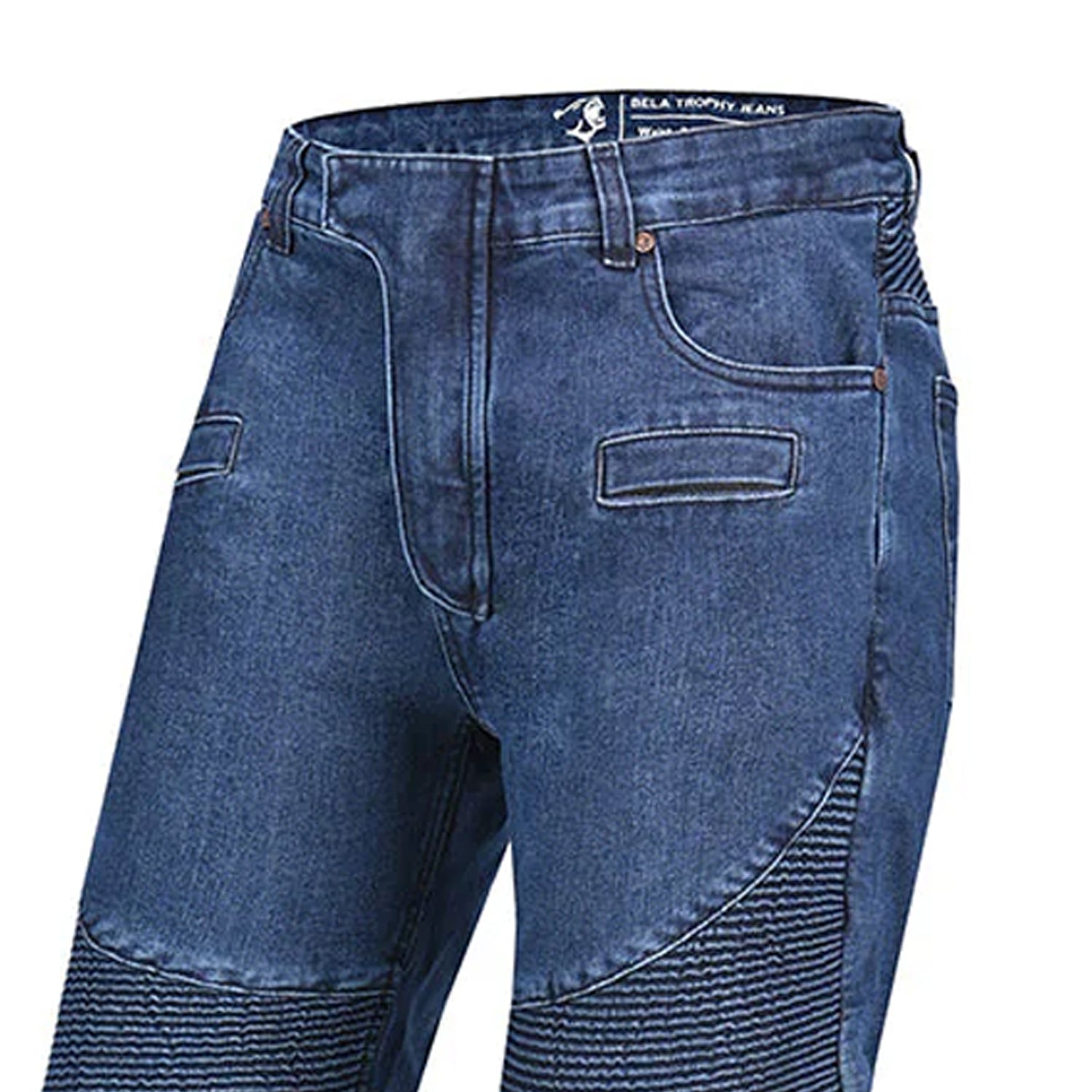 BELA KEVLAR TROPHY MEN MOTORCYCLE JEANS 34L BLUE