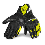 BELA Lemox Men's Motorcycle Racing Gloves Black White Yellow