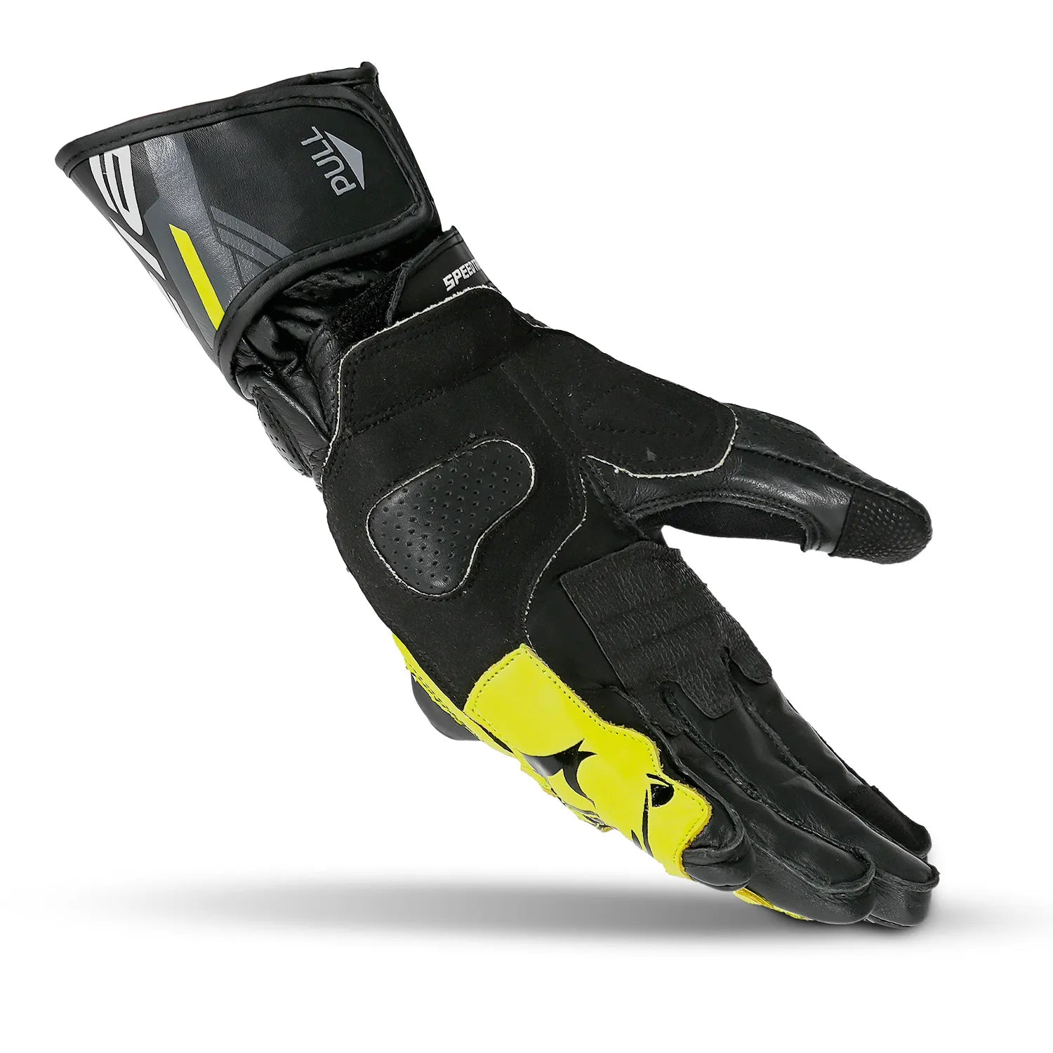 BELA Lemox Men's Motorcycle Racing Gloves Black White Yellow