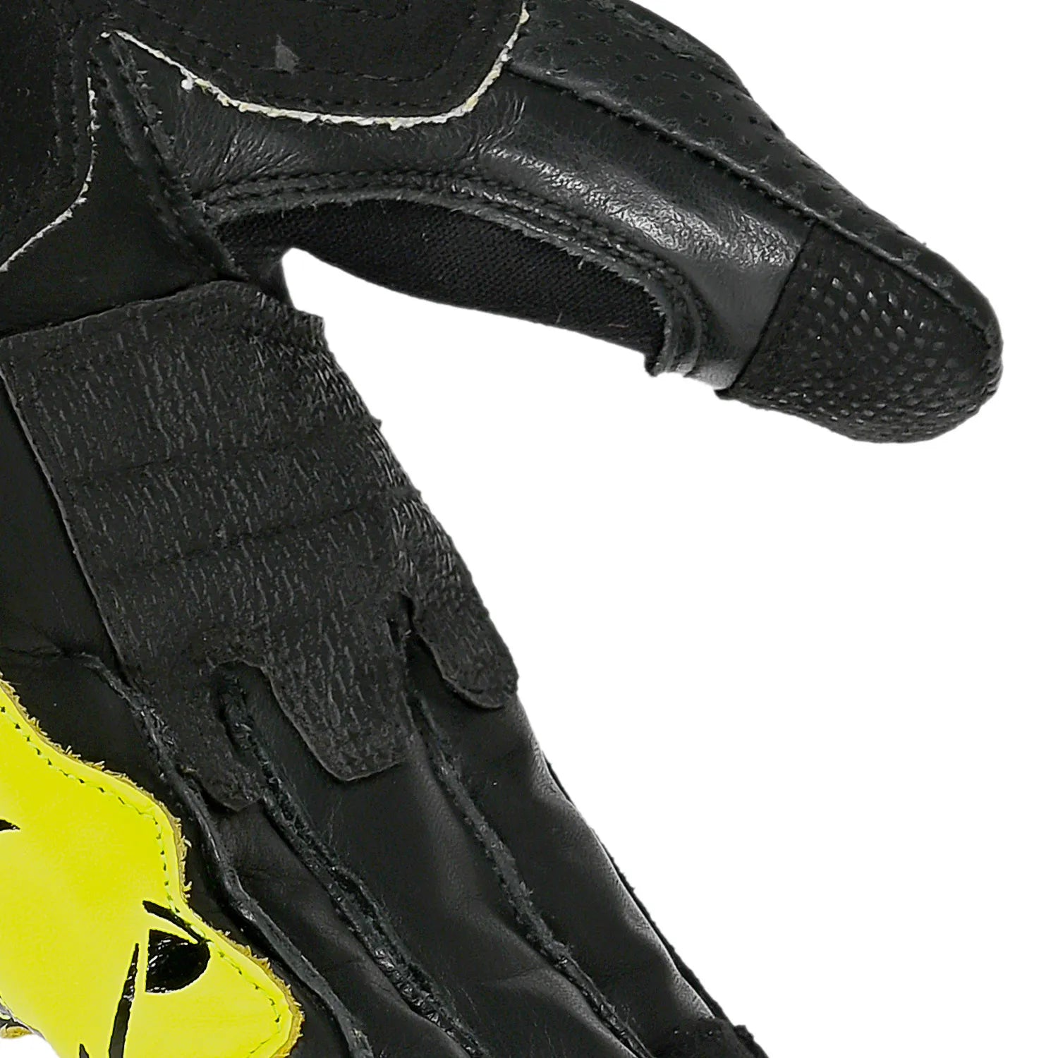 BELA Lemox Men's Motorcycle Racing Gloves Black White Yellow