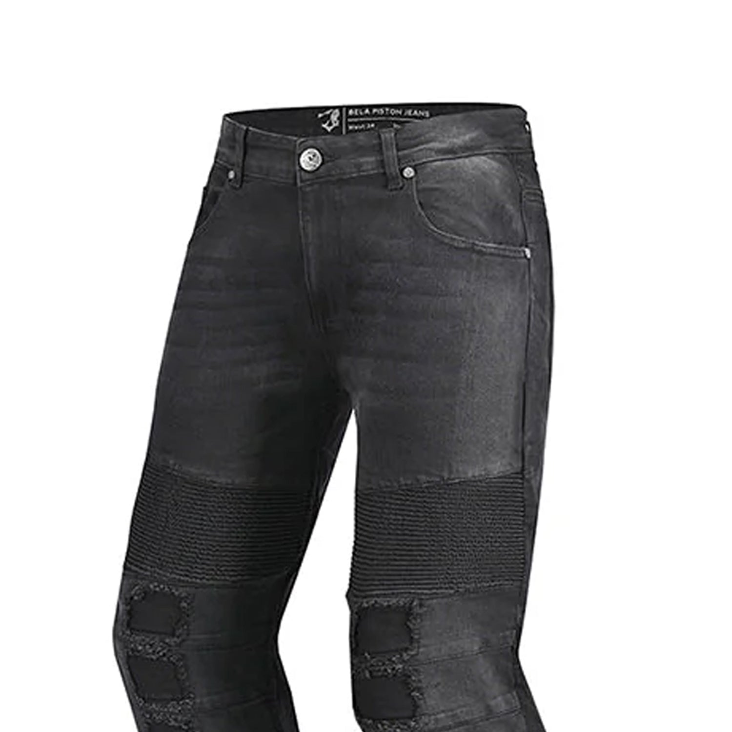 BELA Piston Motorcycle Denim Jeans 34L Black