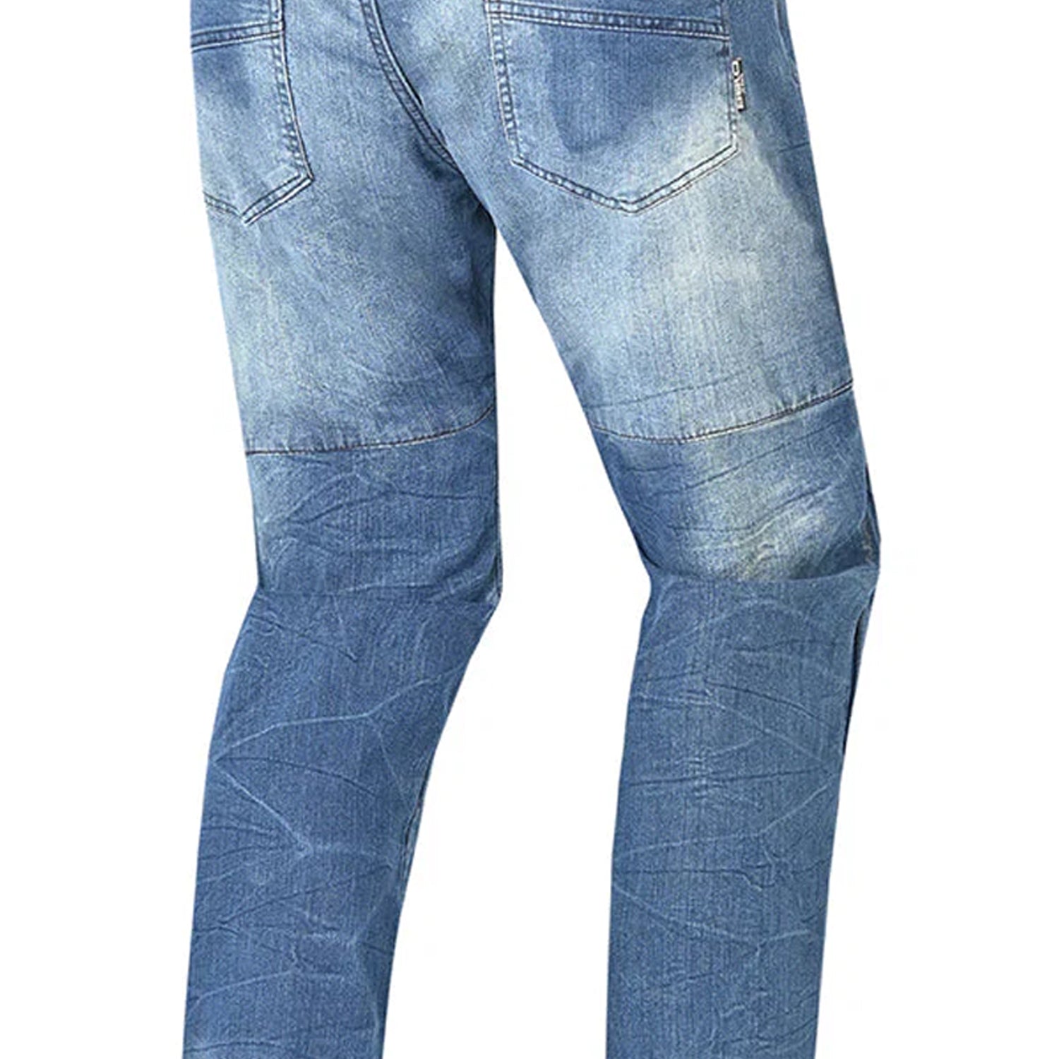 BELA Piston Men Motorcycle Jeans 32L Blue Spray