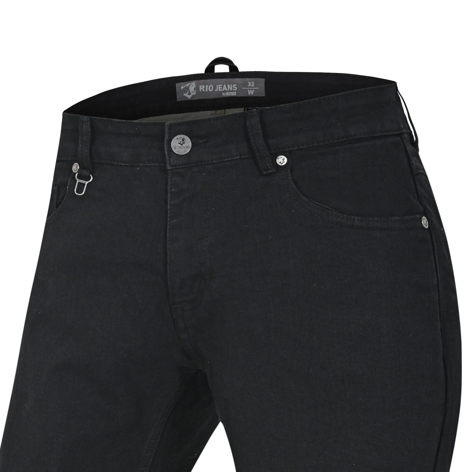 BELA RIO MEN MOTORCYCLE JEANS JET BLACK 32L