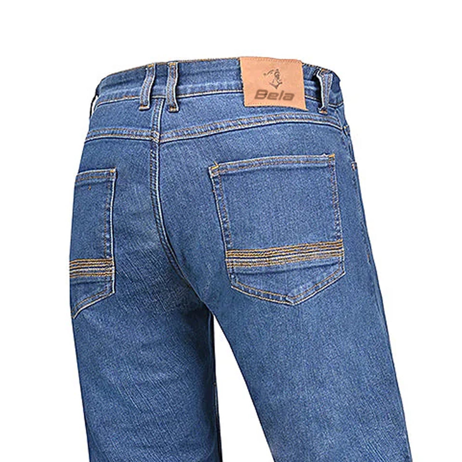 BELA RIO MEN MOTORCYCLE JEANS BLUE
