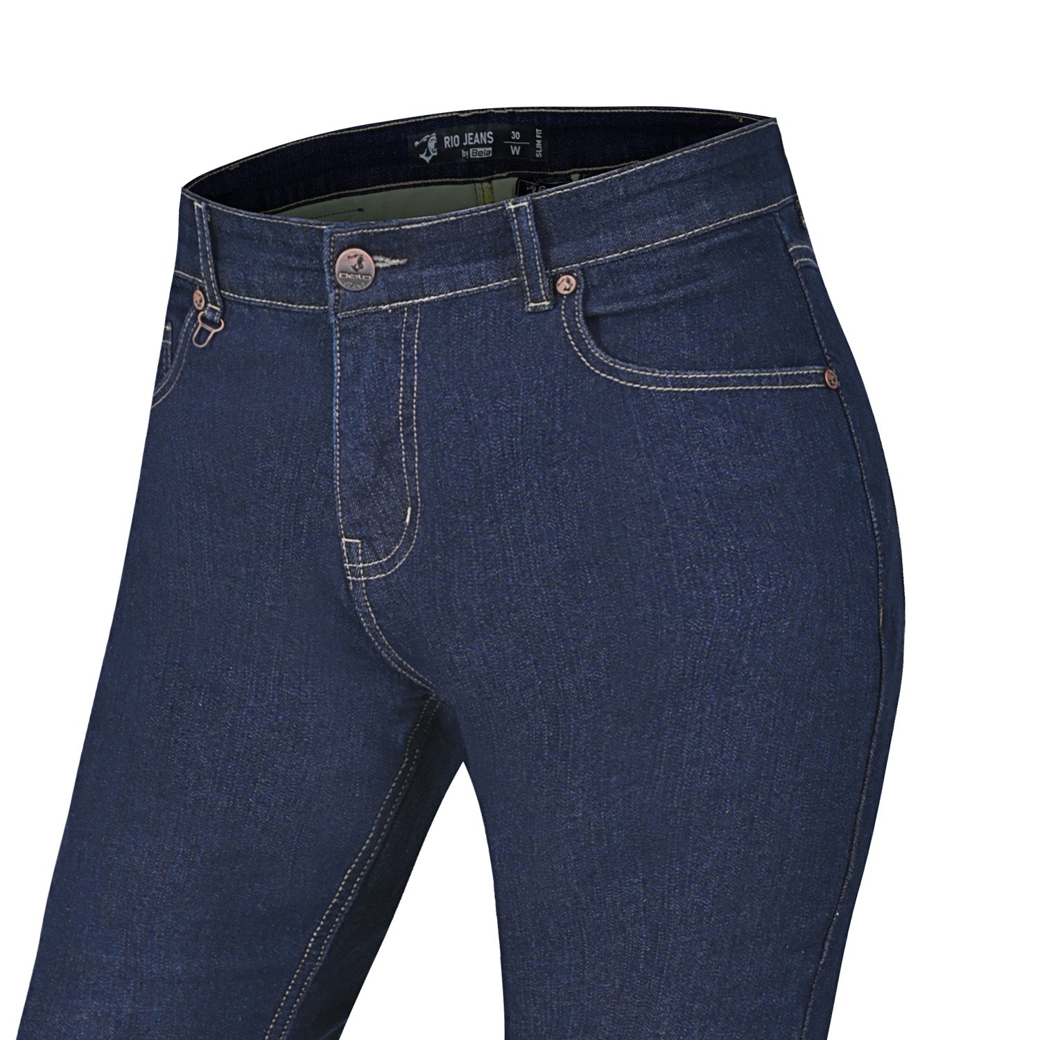 BELA RIO LADY MOTORCYCLE JEANS INDIGO BLUE 30L