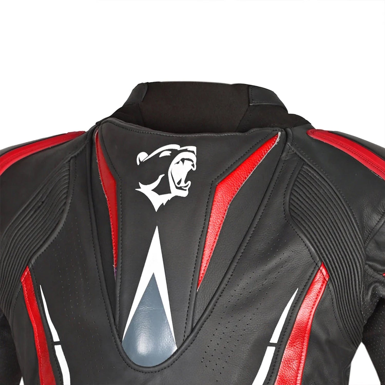 Bela Rocket Men Leather Motorcycle Jacket Black/Red