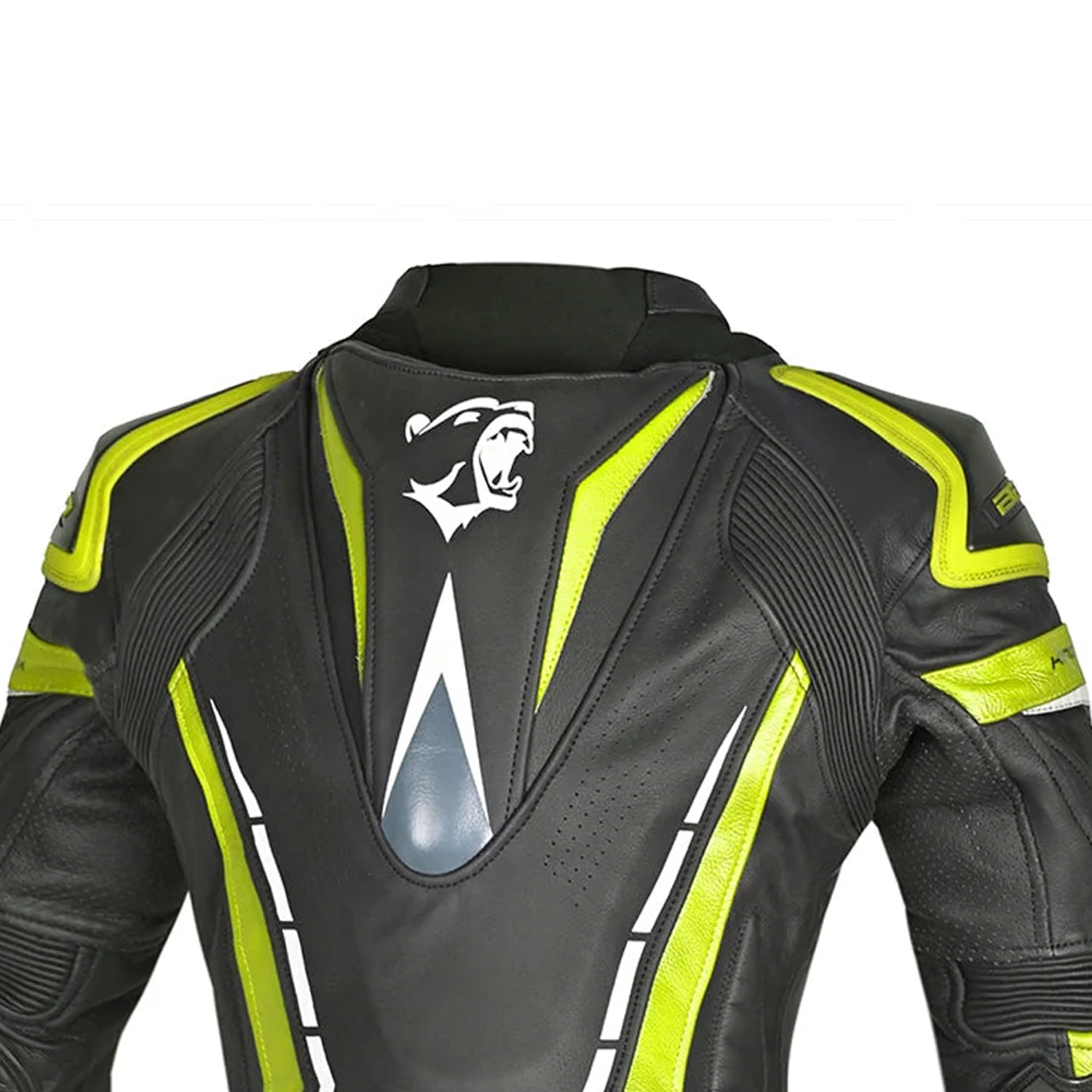 Bela Rocket Lady Leather Jacket Black/Yellow Fluorescent