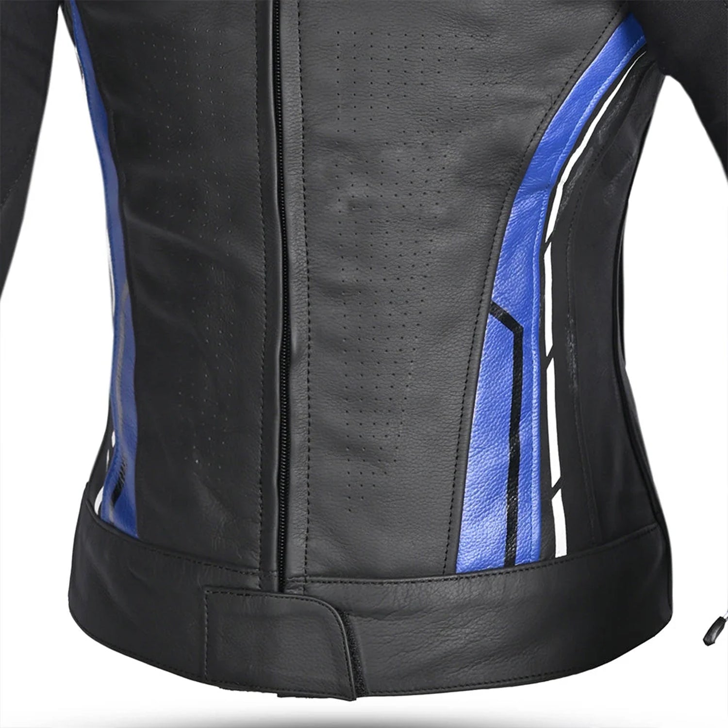 Bela Rocket Lady Motorcycle Leather Jacket Black/Blue