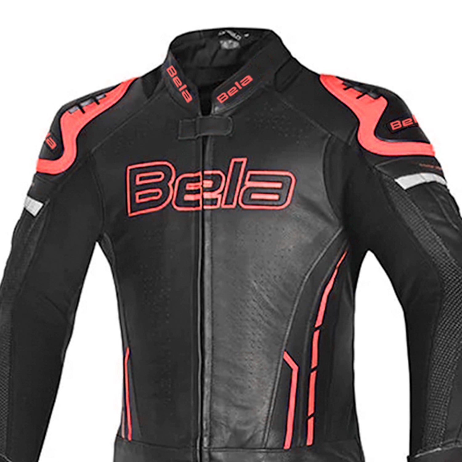 BELA Rocket Man Mix Kangroo 2PC Motorcycle Racing Suit Black Red