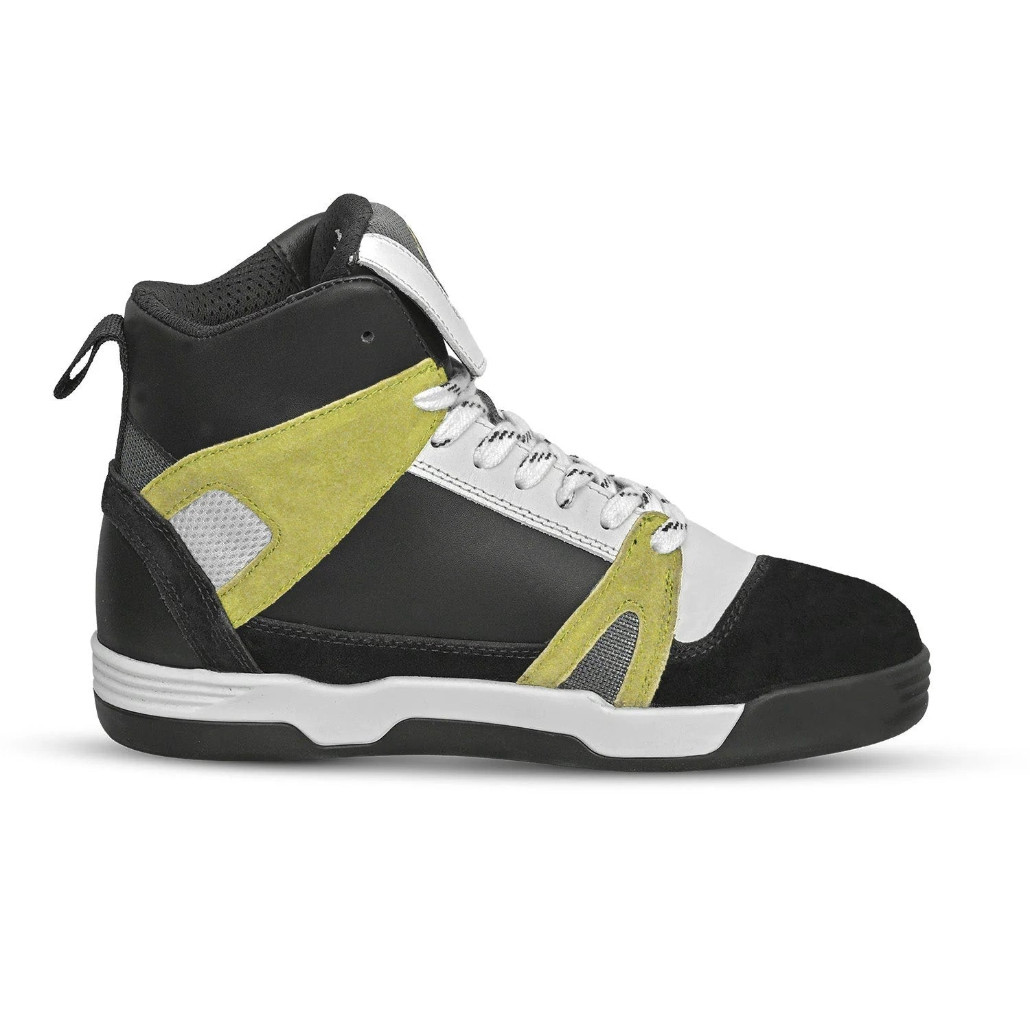 BELA Rover Urban Motorcycle Boots Black White Yellow Fluro