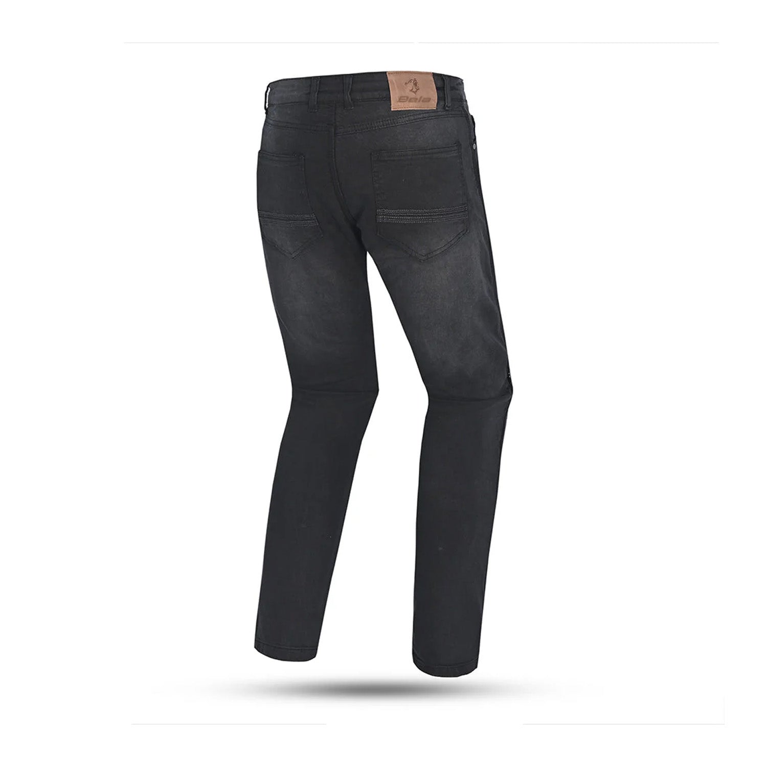 BELA RIO MEN MOTORCYCLE DENIM JEANS 34L RANDOM BLACK