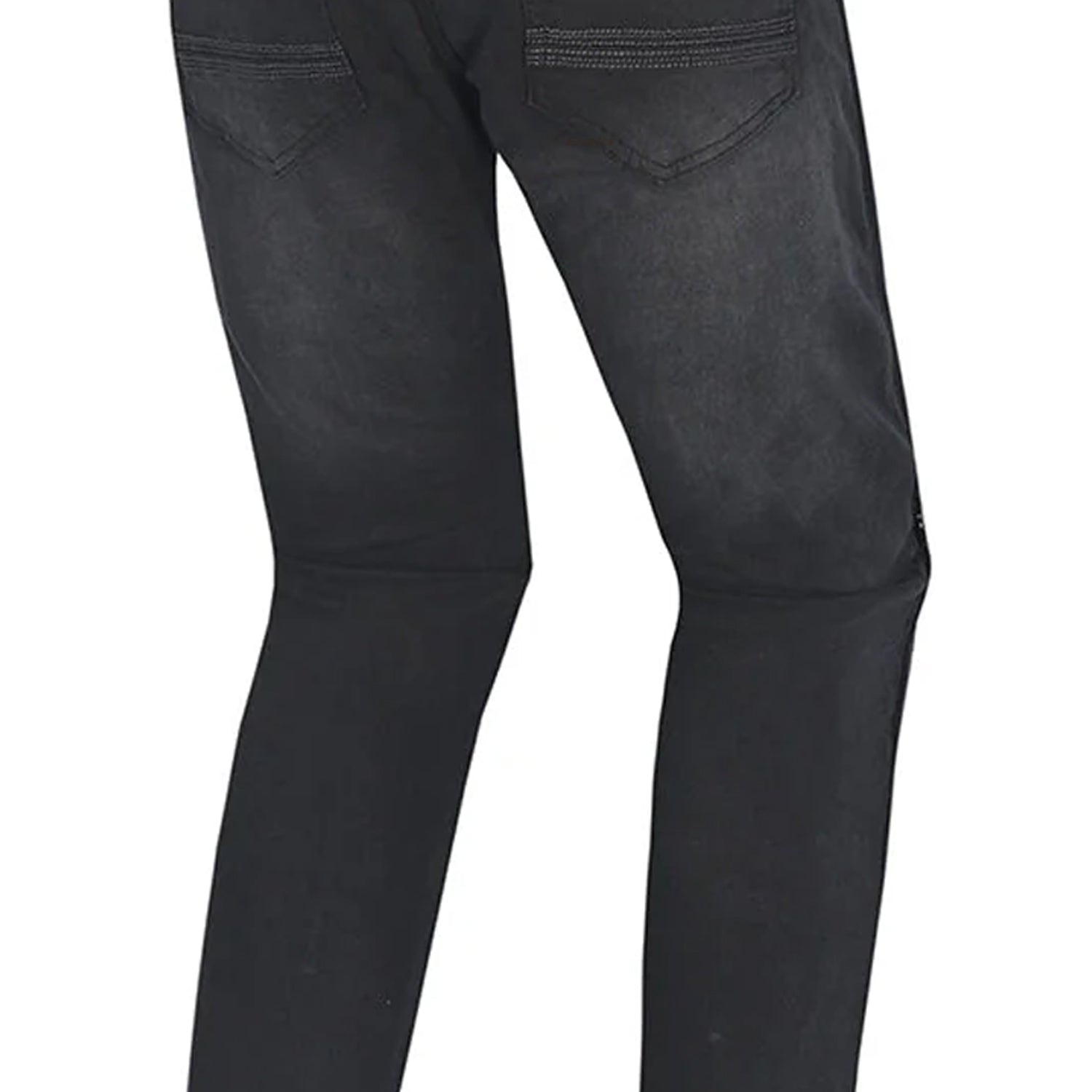 BELA RIO MEN MOTORCYCLE DENIM JEANS 34L RANDOM BLACK