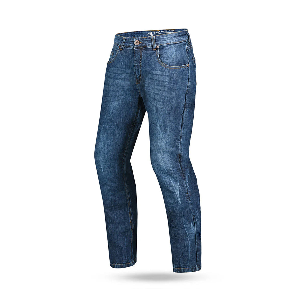 BELA RIO MEN MOTORCYCLE DENIM JEANS 34L TIE & DYE BLUE