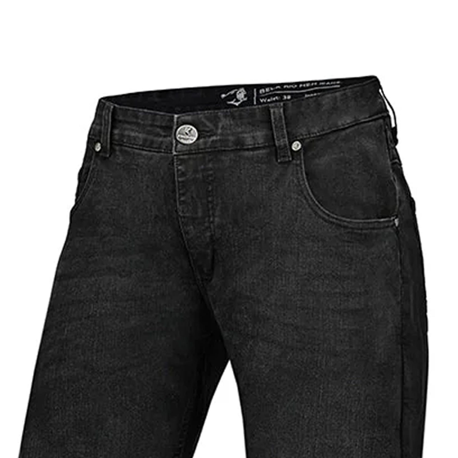 BELA RIO MEN MOTORCYCLE RIDING DENIM JEANS 34L BLACK