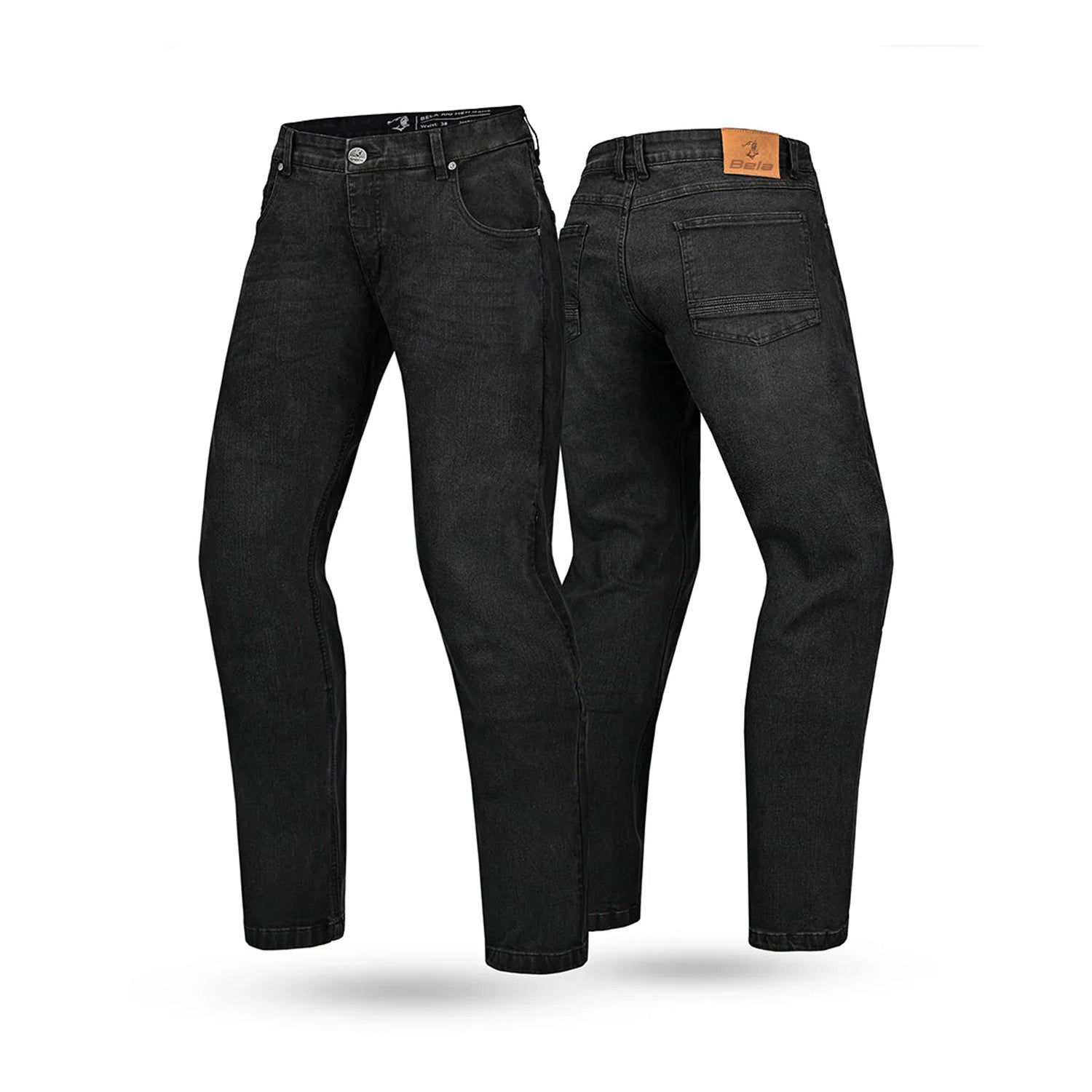 BELA RIO MEN MOTORCYCLE RIDING JEANS 32L BLACK