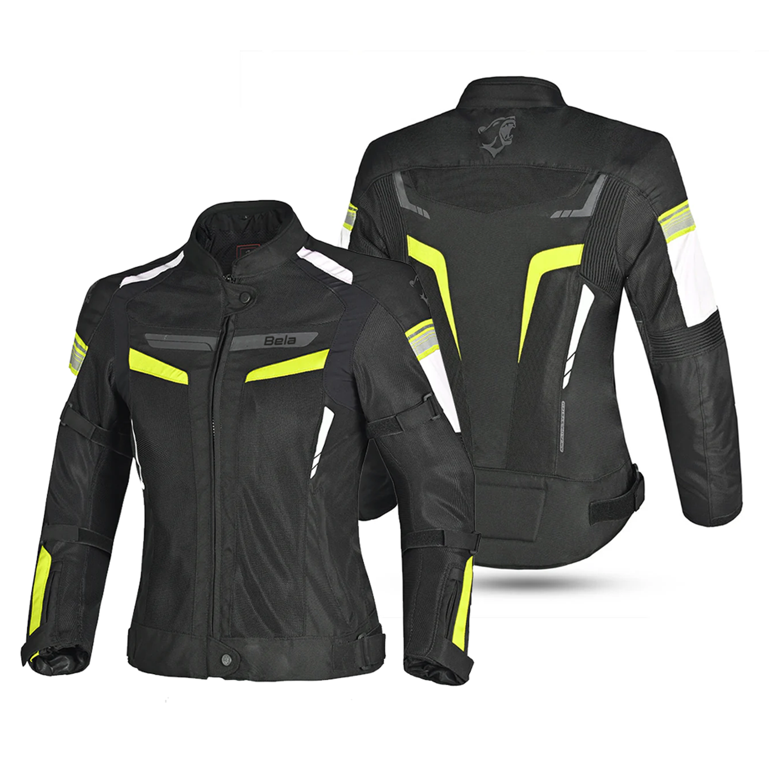 BELA Sprinter Lady Textile Motorbike Jacket Black/Yellow/Fluro