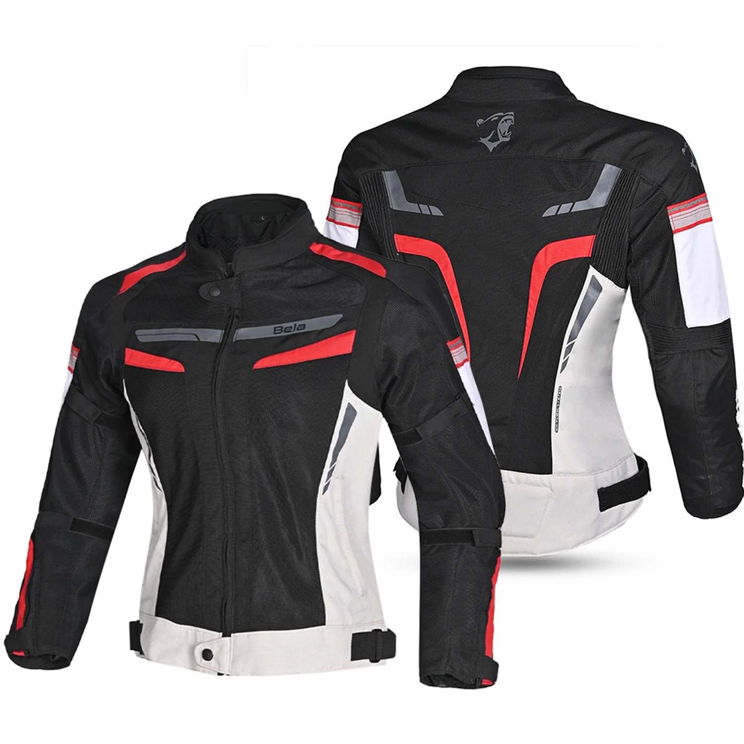 BELA Sprinter Lady Motorcycle Textile Jacket Black/Ice/Red