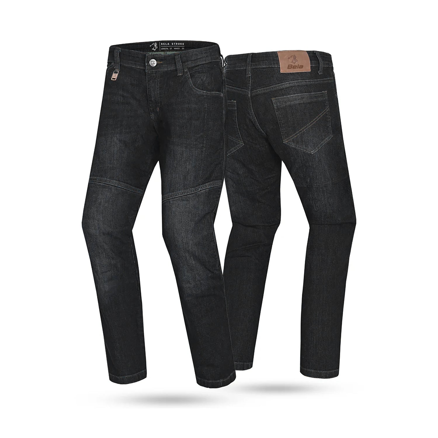 BELA STROKE MOTORCYCLE JEANS 30L BLACK