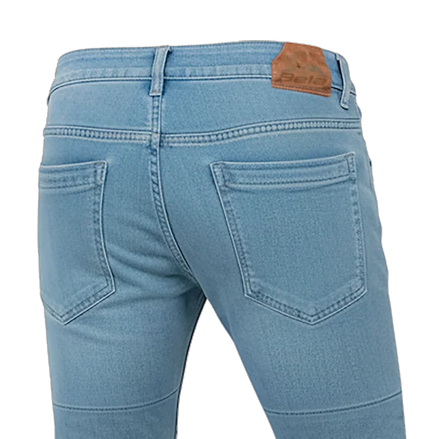 BELA STROKE MEN MOTORCYCLE JEANS 32L LIGHT BLUE