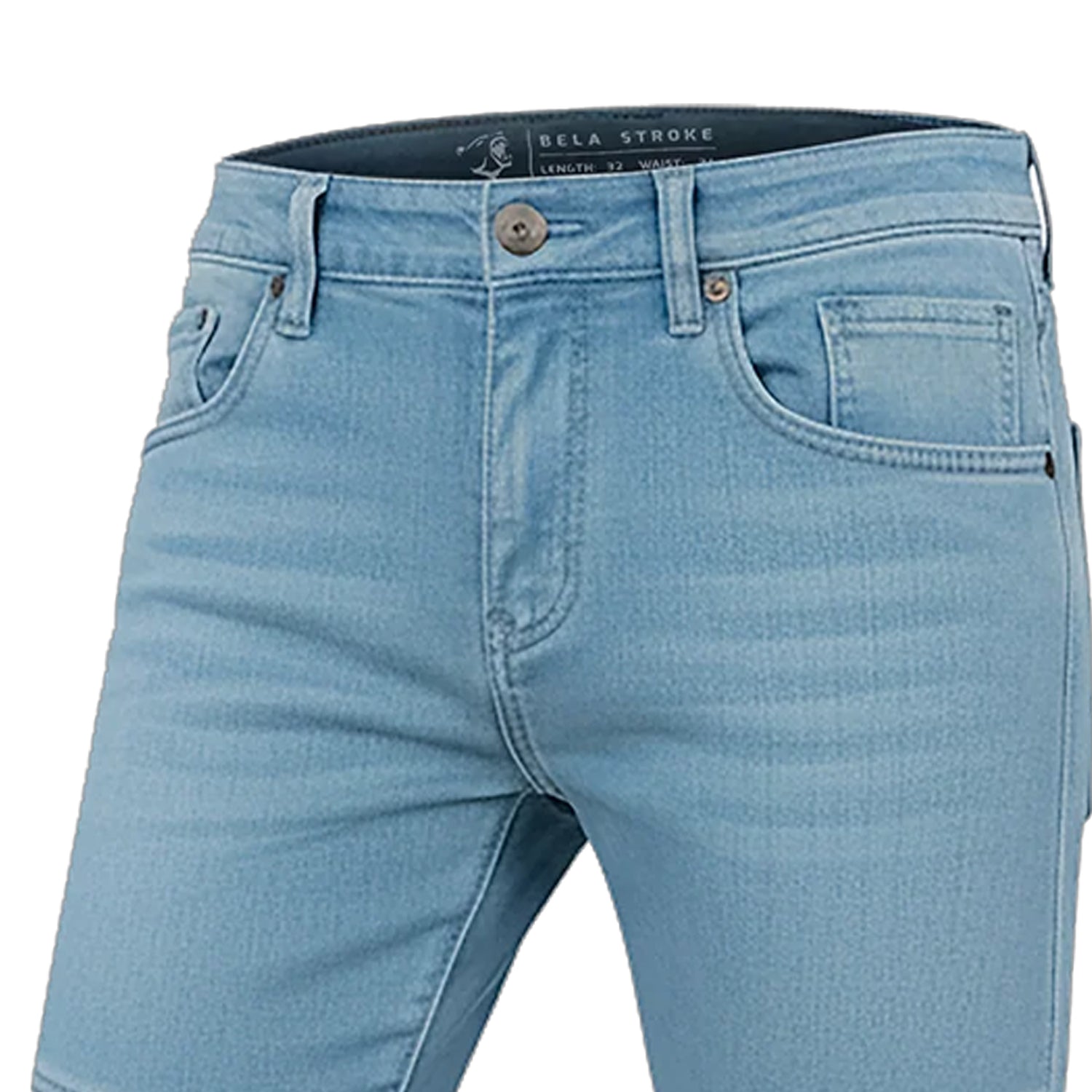 BELA STROKE MEN MOTORCYCLE JEANS 32L LIGHT BLUE