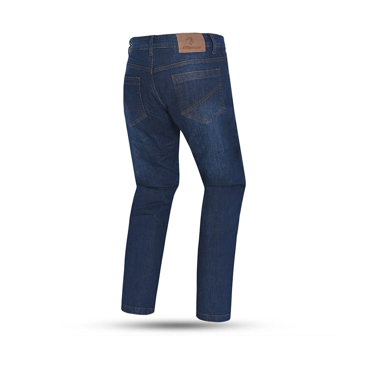 BELA STROKE MOTORCYCLE JEANS 30L MEDIUM BLUE SPRAY