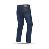 BELA STROKE MOTORCYCLE JEANS 30L MEDIUM BLUE SPRAY