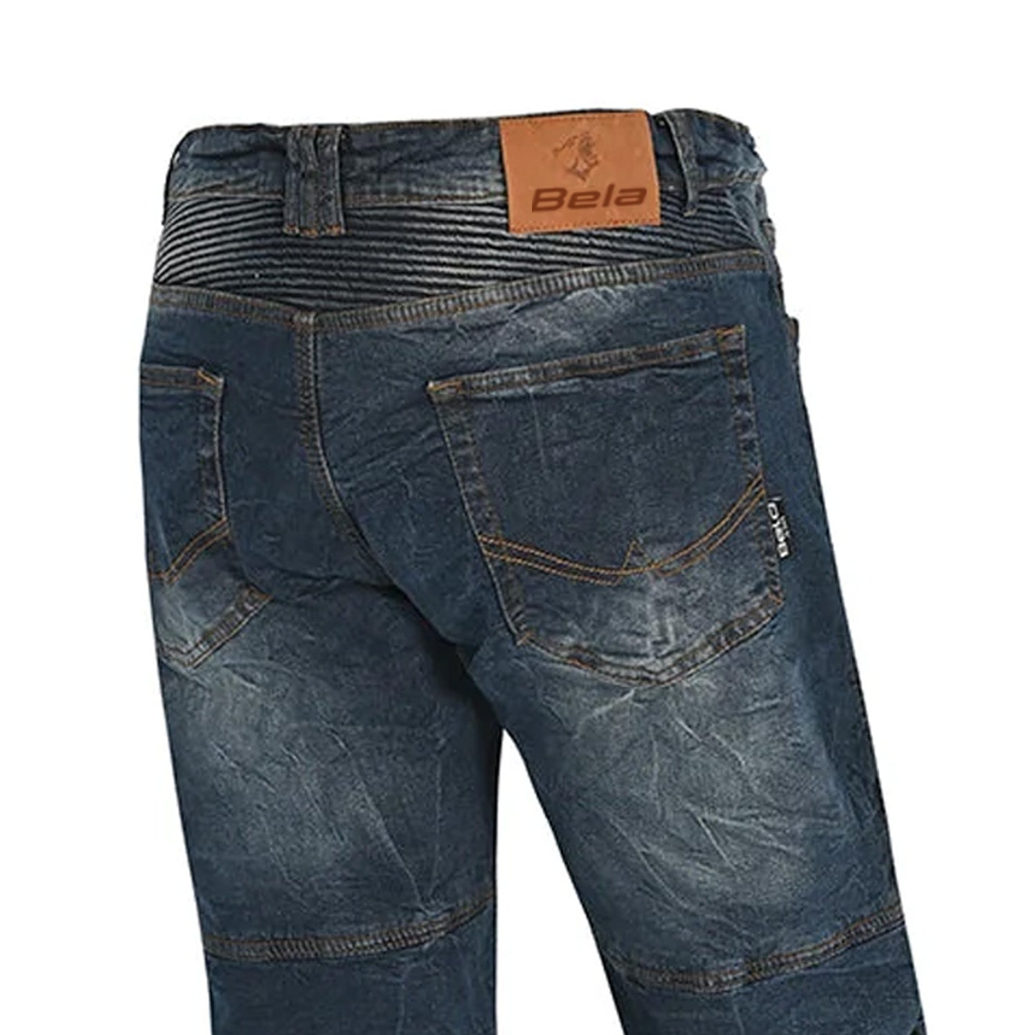 BELA TROPHY (MXD-402) MEN MOTORCYCLE CE APPROVED DENIM JEANS BLUE