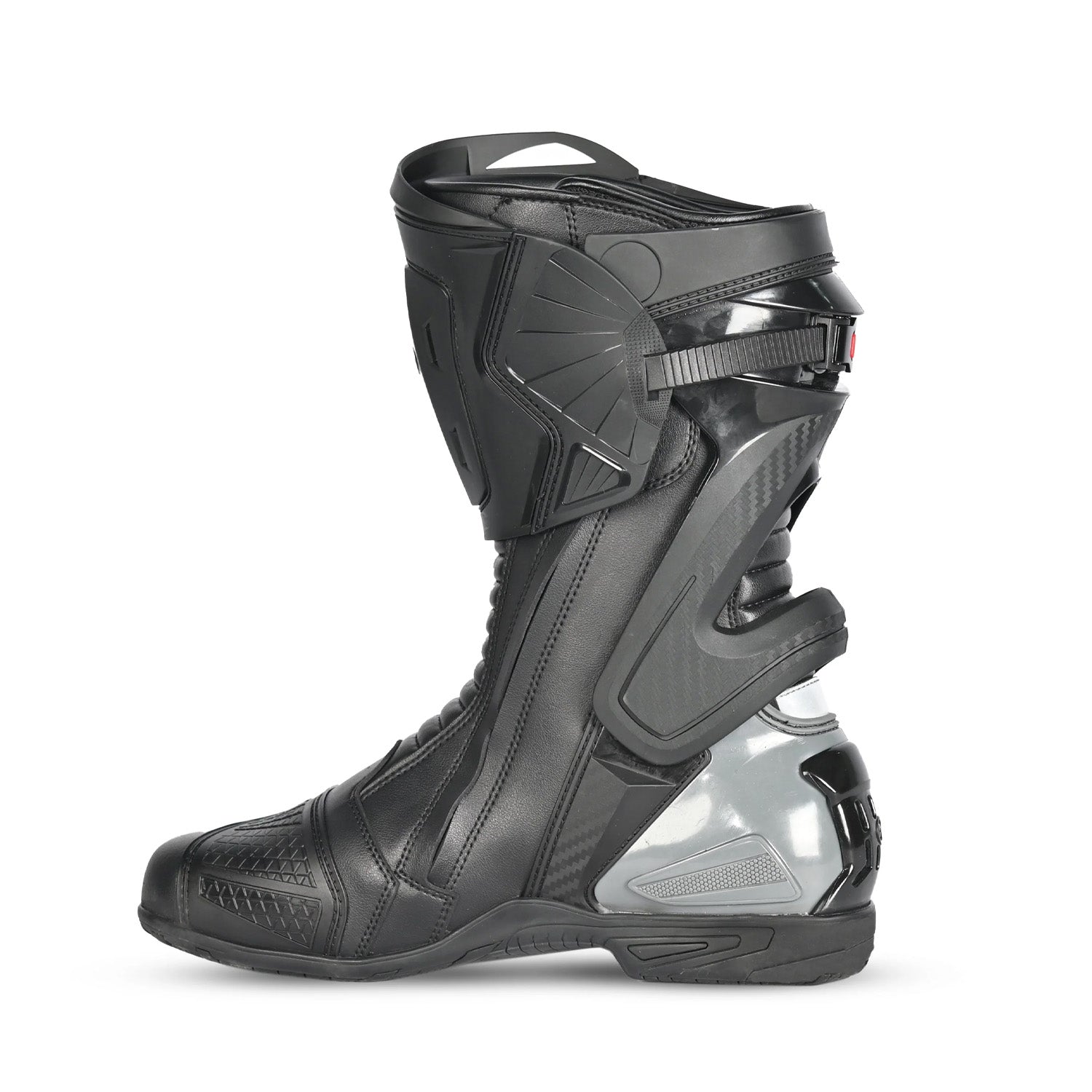 BELA Turbo Track Racing Motorcycle Boots Black Dark Grey