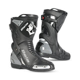 BELA Turbo Track Racing Motorcycle Boots Black Dark Grey