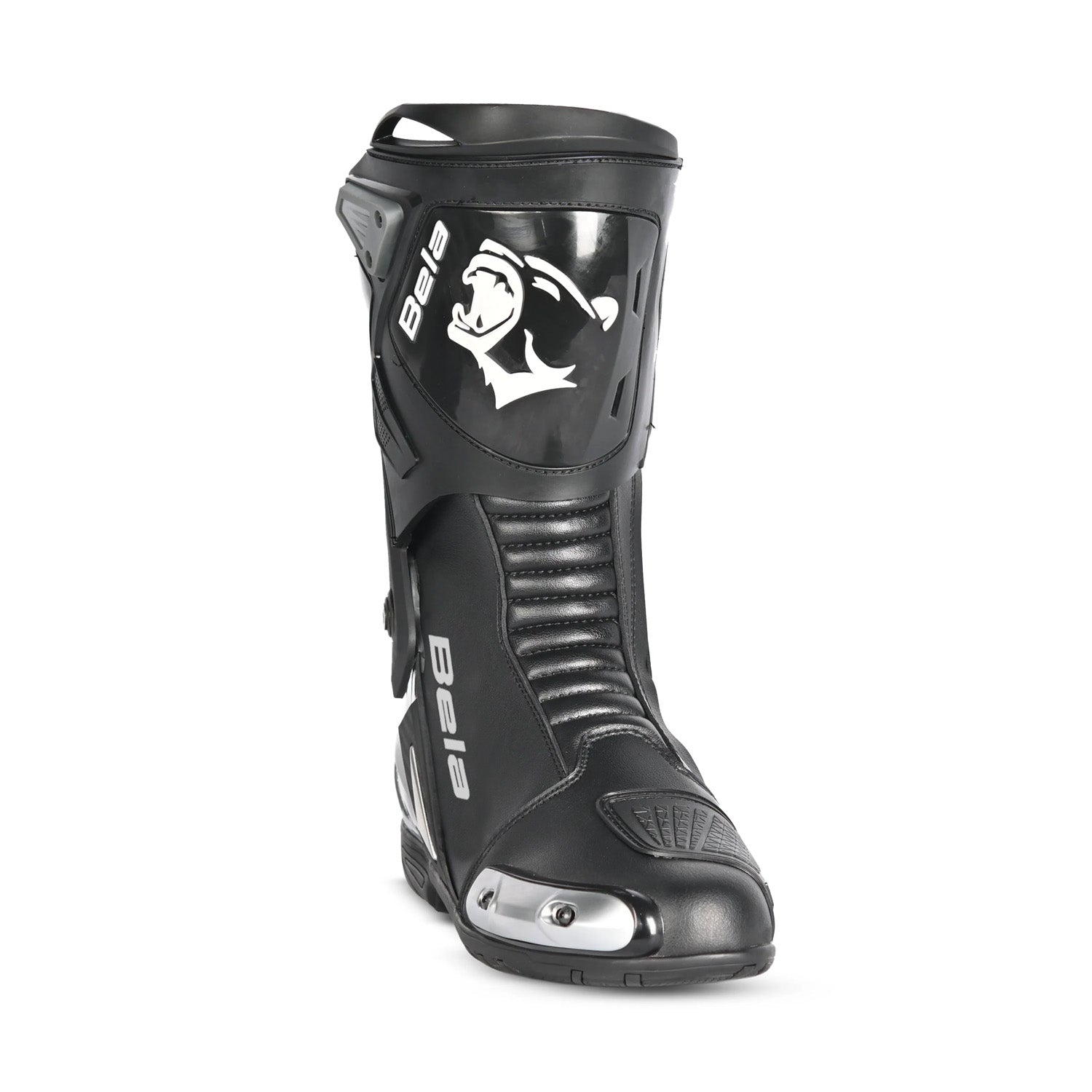 BELA Turbo Track Racing Motorcycle Boots Black Dark Grey