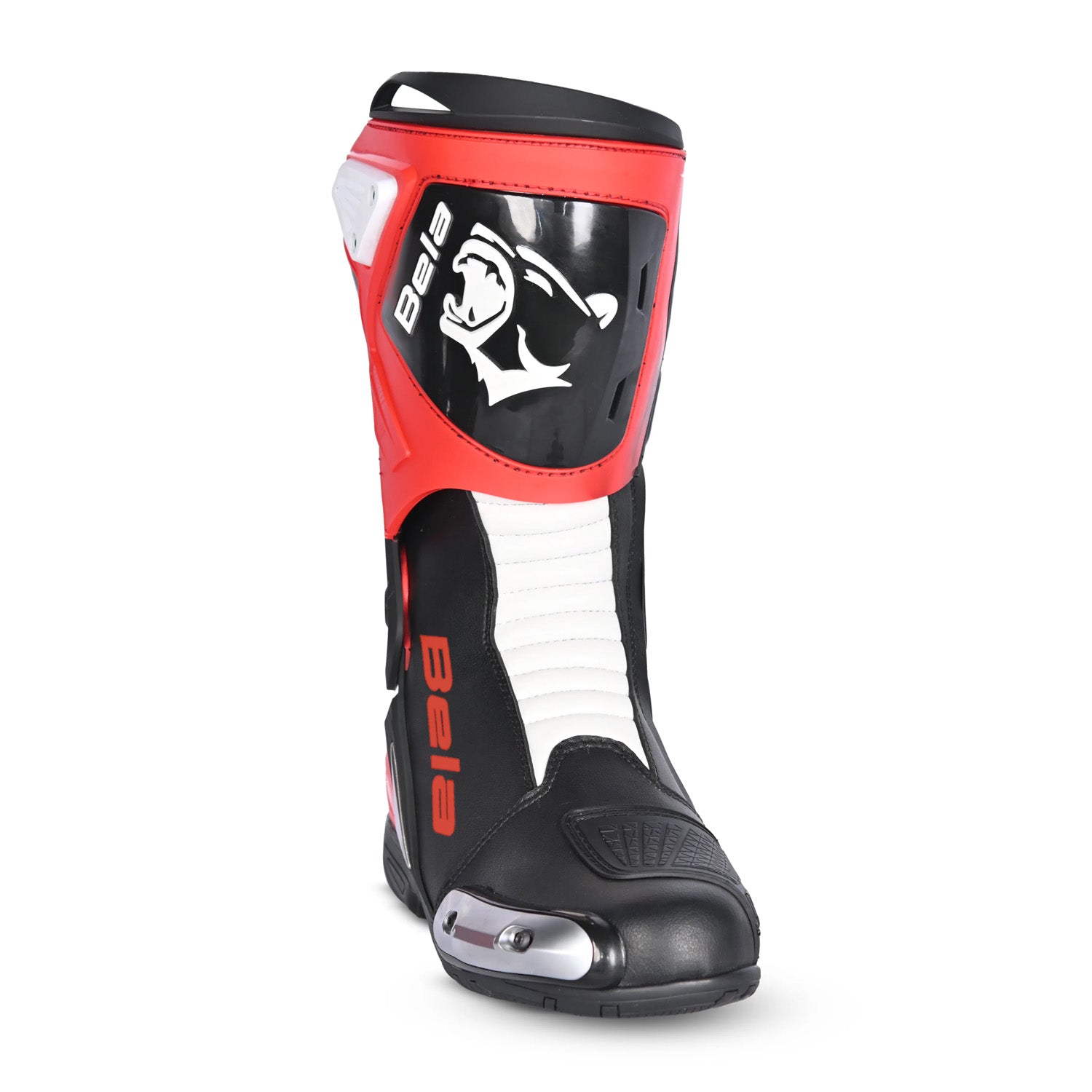 Bela Turbo Track Racing Motorcycle Boots Black Red