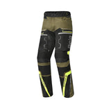 BELA WATSON MEN MOTORCYCLE TEXTILE PANT  BLACK KHAKI YELLOW WHITE