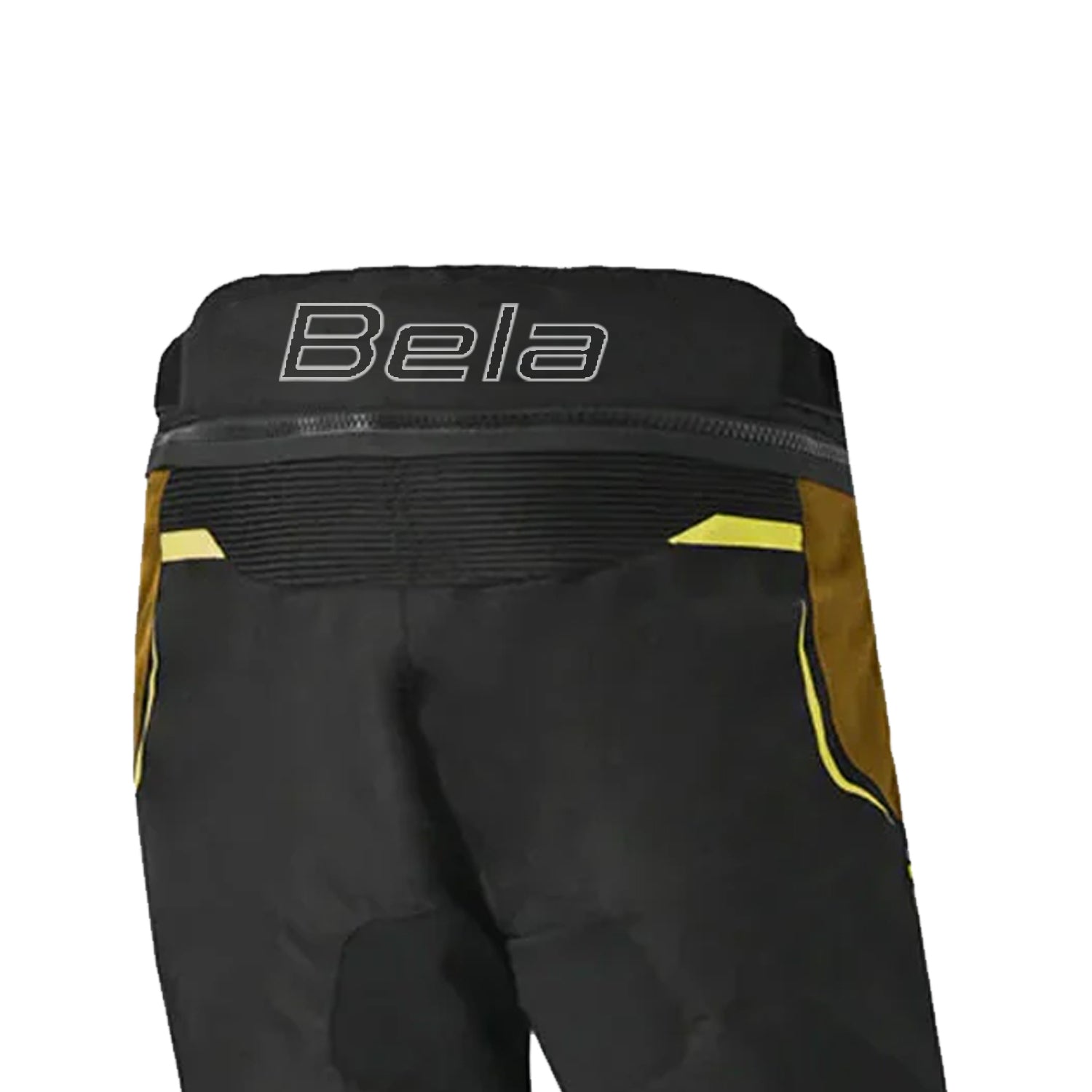 BELA WATSON MEN MOTORCYCLE TEXTILE PANT BLACK WHITE YELLOW FLURO