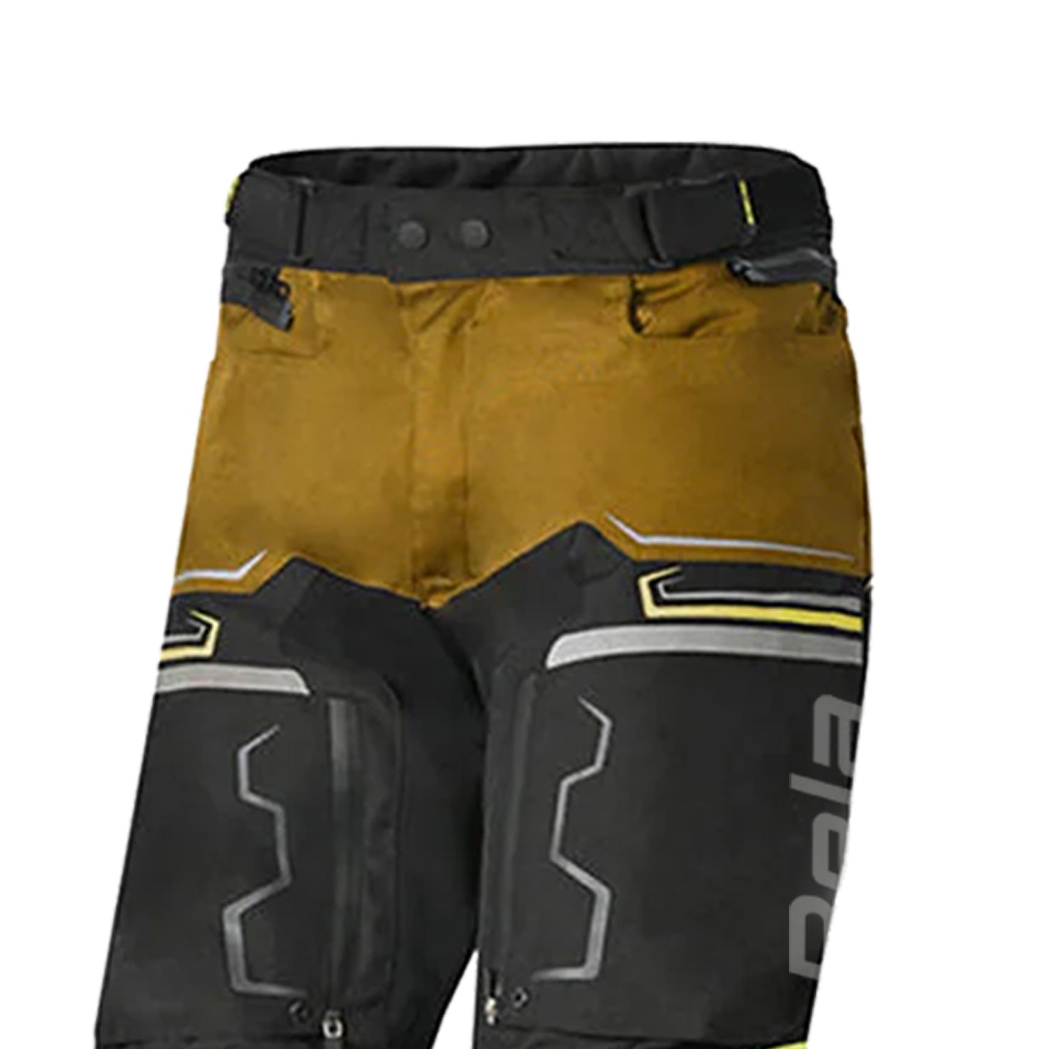 BELA WATSON MEN MOTORCYCLE TEXTILE PANT BLACK WHITE YELLOW FLURO