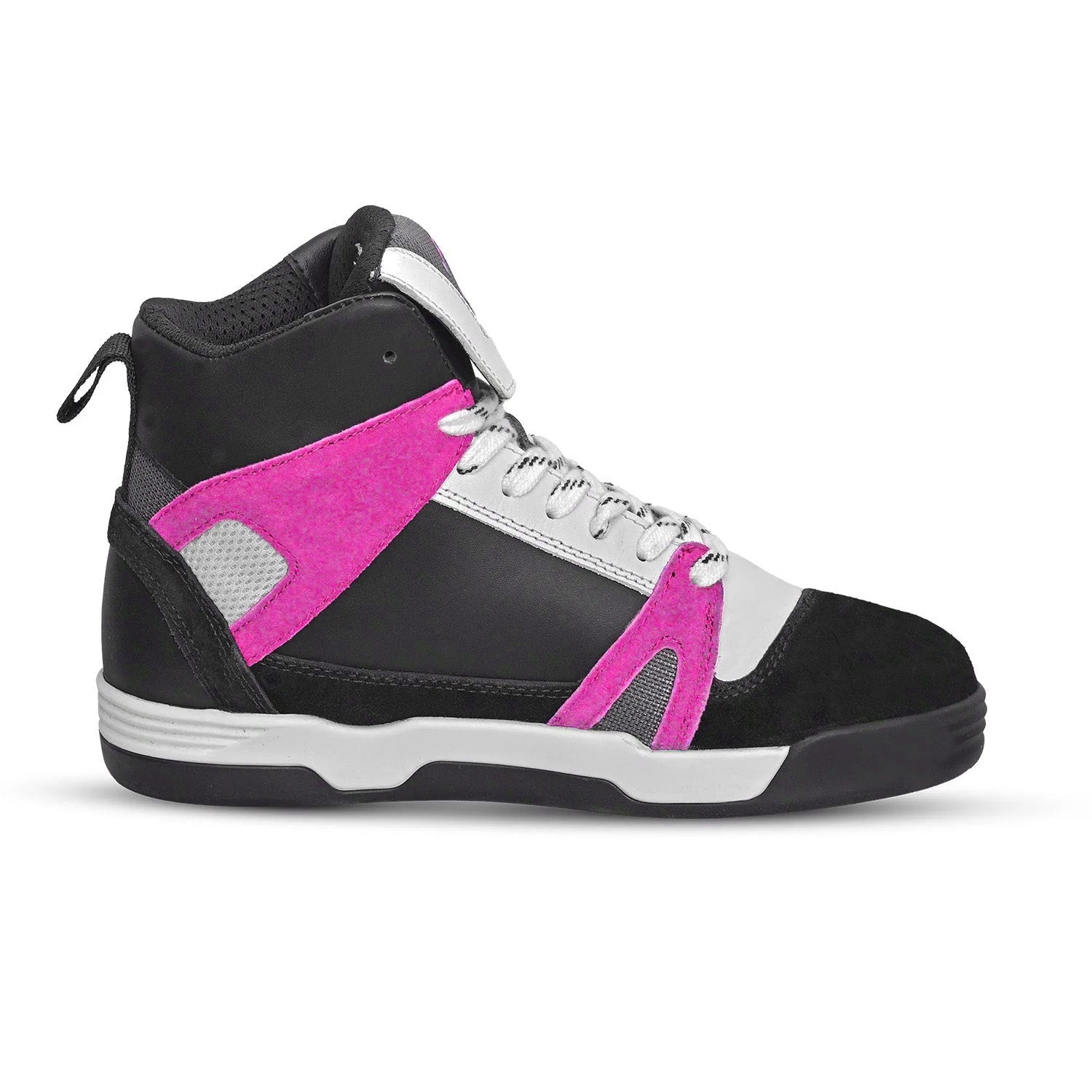 BELA Rover Lady Urban Motorcycle Boots Black White Fuchsia