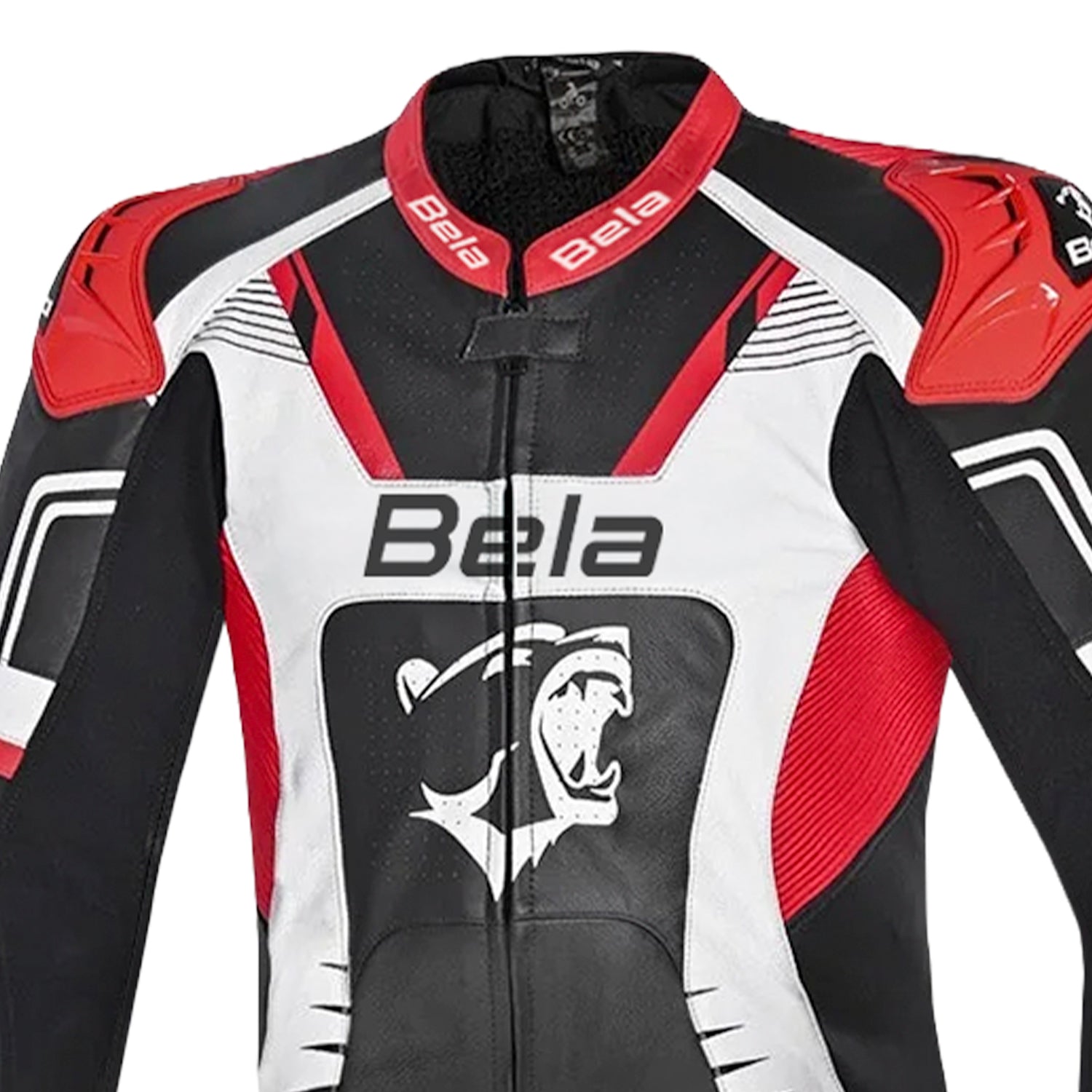 BELA X Race 2PC Racing Motorcycle Leather Suits Black White Red