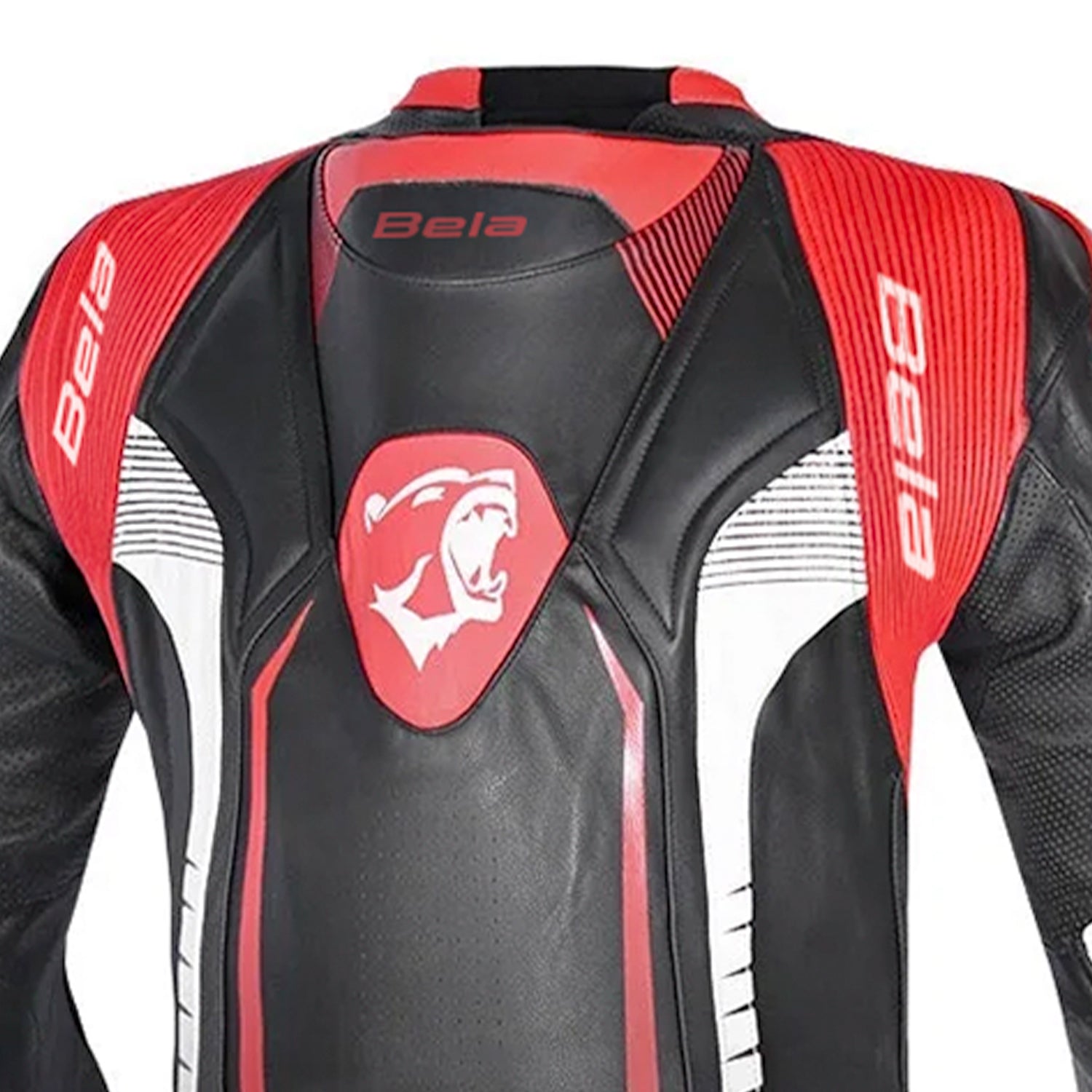 BELA X Race 2PC Racing Motorcycle Leather Suits Black White Red