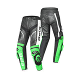 BELA X-Race Men Motorcycle Leather Pant Black White Green