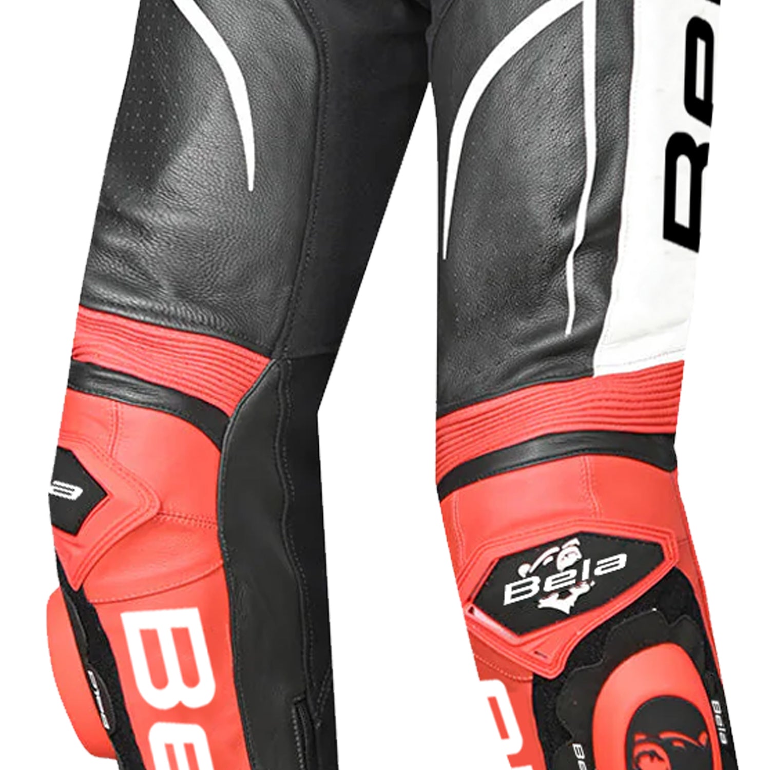 BELA X-Race Motorcycle Leather Pant Black/White/Red