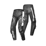 BELA X Race Motorcycle Lady Leather Pants Back White Antharacite
