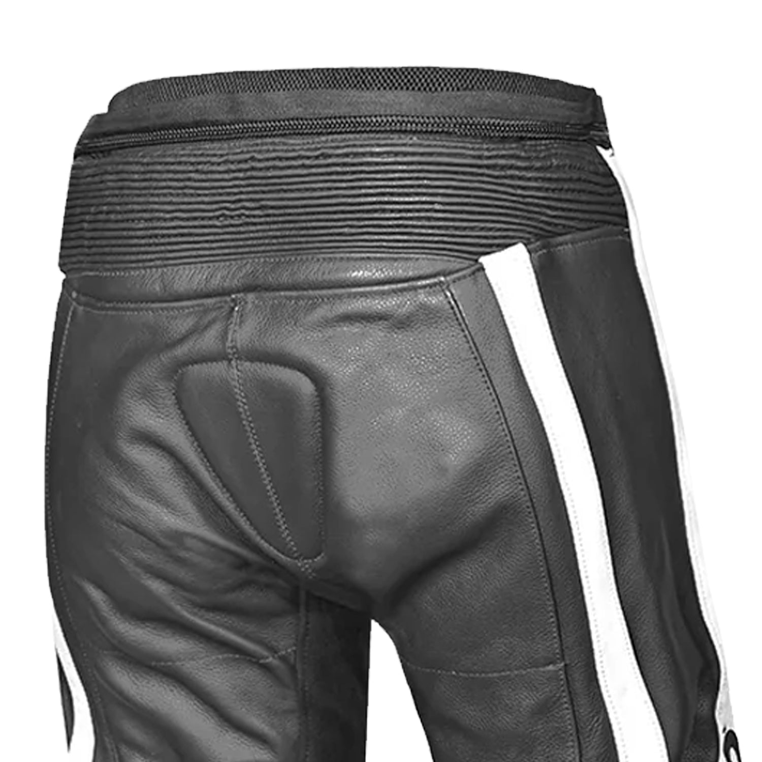 BELA X Race Motorcycle Lady Leather Pants Back White Antharacite