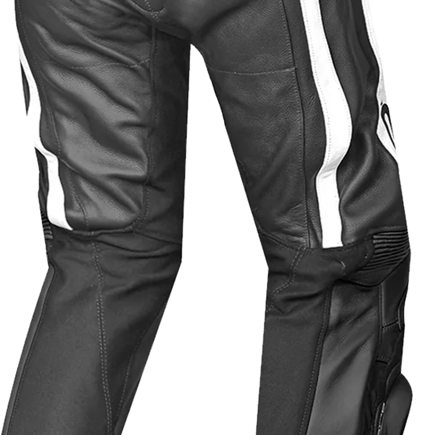 BELA X Race Motorcycle Lady Leather Pants Back White Antharacite