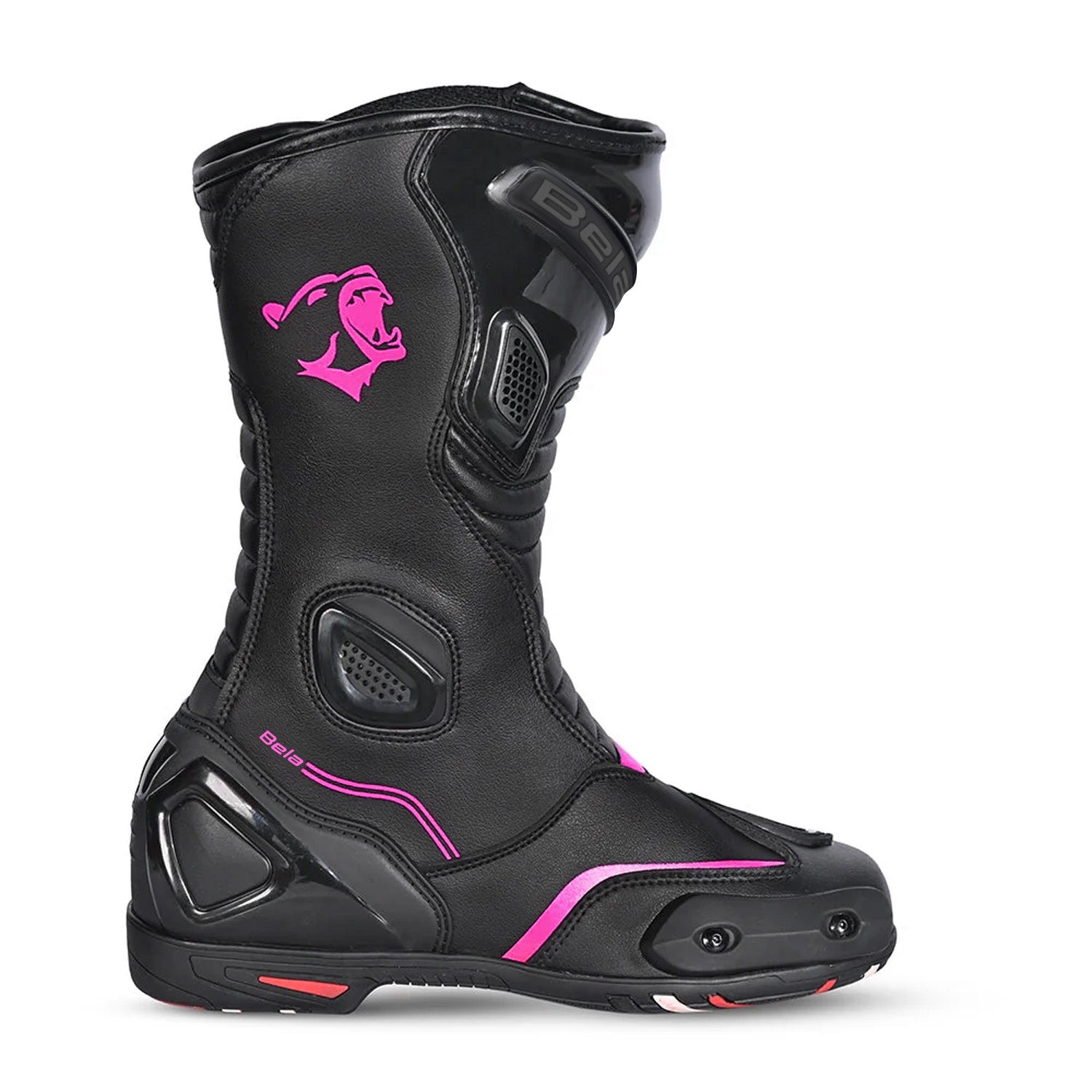 BELA Strip Lady Motorcycle Racing Boots Black Pink