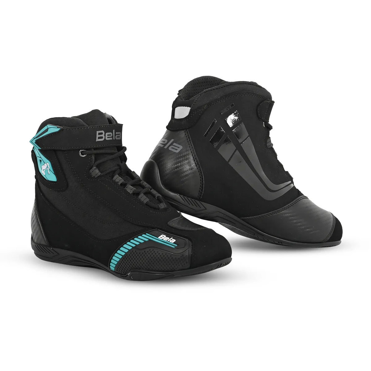 BELA Kiva Lady urban Motorcycle Boots Black/Turquoise